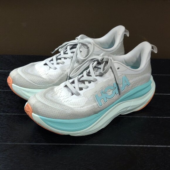 Hoka Skyflow Running Shoe Cosmic Grey & Seafoam Women's US 8 - Picture 3 of 6